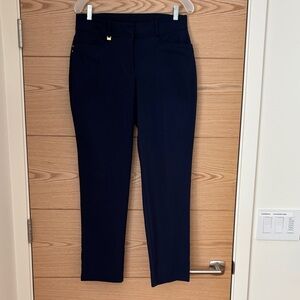 JM Collection Dark Blue Trousers Size 8S NWOT